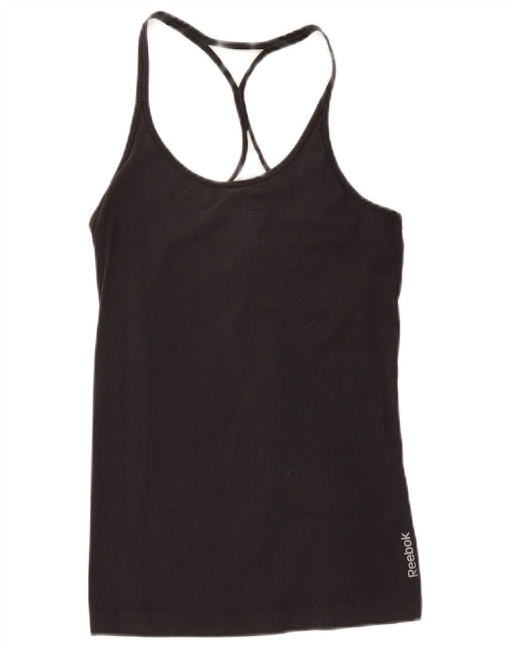 Reebok Womens Vest Top UK 8 Small Black Polyamide