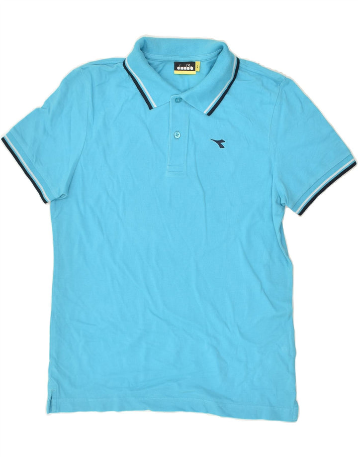 DIADORA Mens Polo Shirt Small Blue Cotton | Vintage Diadora | Thrift | Second-Hand Diadora | Used Clothing | Messina Hembry 