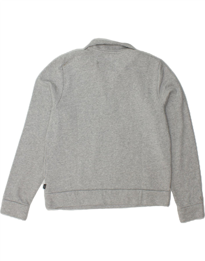 PUMA Womens Zip Neck Sweatshirt Jumper UK 14 Medium Grey Cotton Vintage Puma and Second-Hand Puma from Messina Hembry 