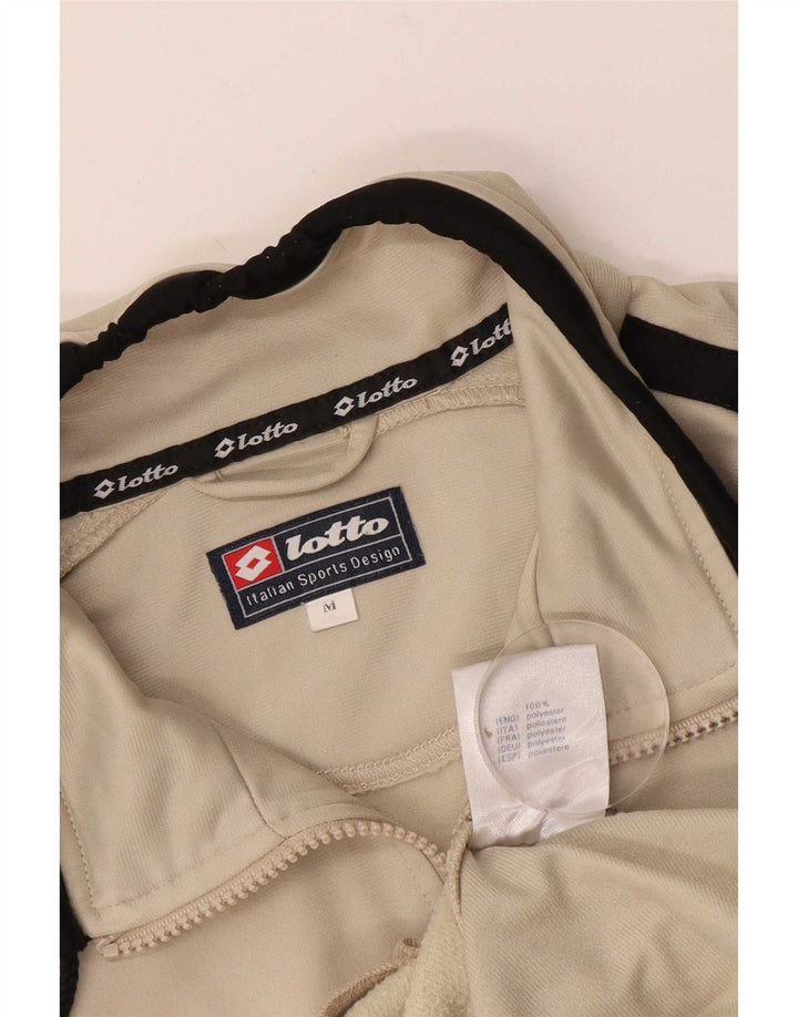 Lotto Mens Tracksuit Top Jacket Medium Beige Colourblock Polyester