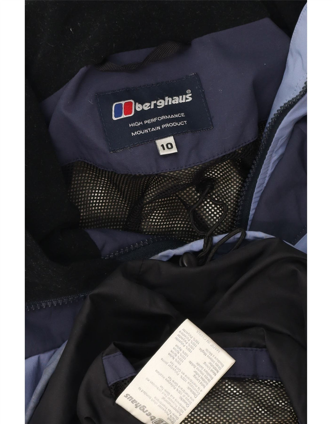 Berghaus Womens Oversized Rain Jacket UK 10 Small Blue Polyester