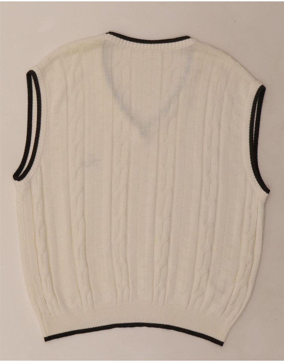 VINTAGE Mens Vest Tank Top XL White