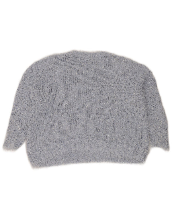Marks & Spencer Womens Crew Neck Jumper Sweater UK 20 2XL Blue Polyester