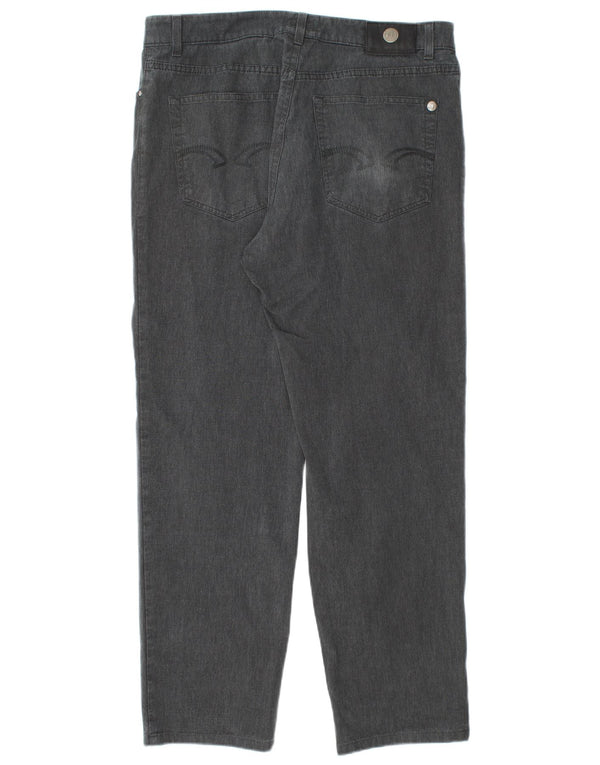 Trussardi Mens Tapered Casual Trousers IT 54 2XL W38 L30 Grey Cotton