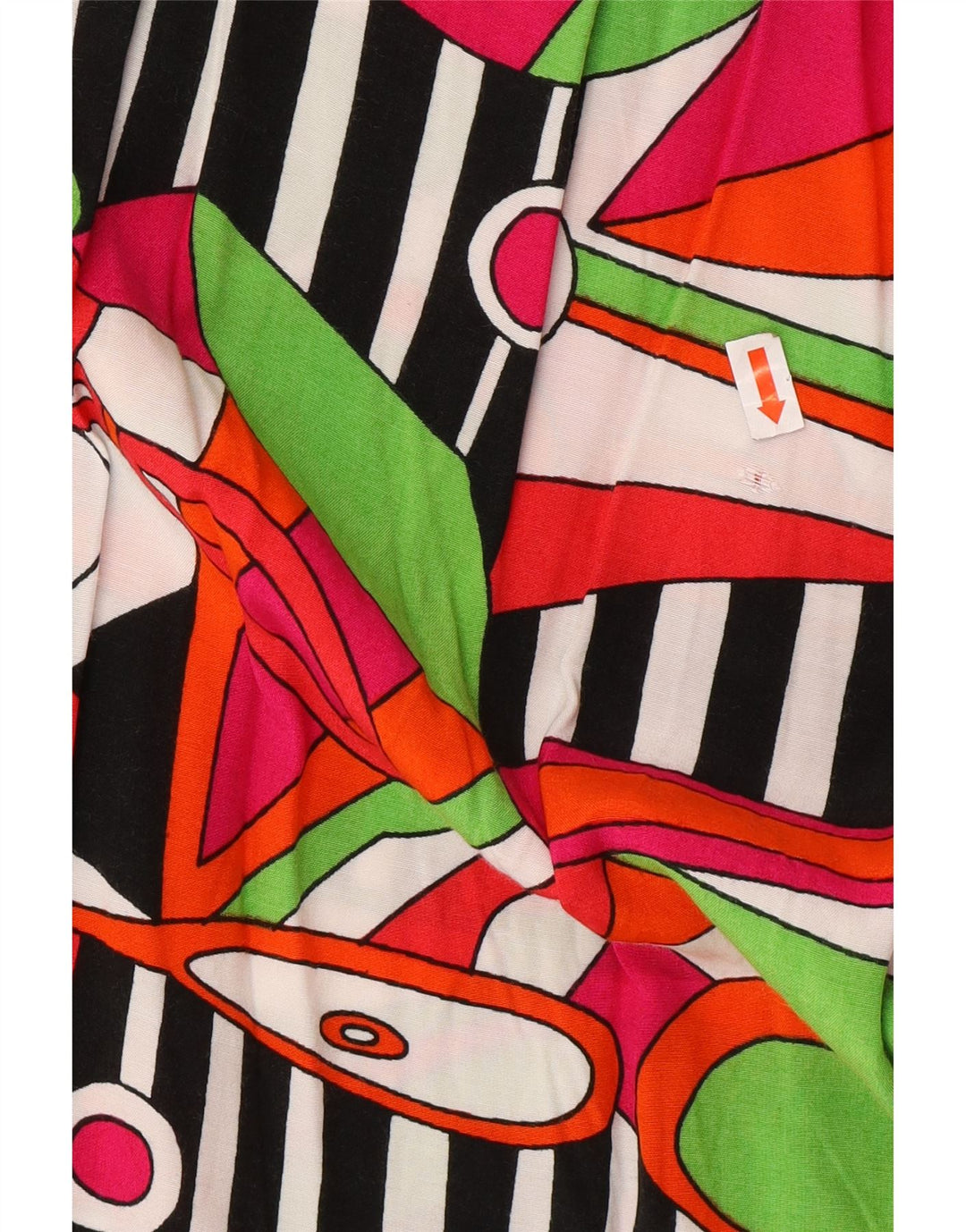 VINTAGE Womens Abstract Pattern Shirt Blouse UK 14 Medium Multicoloured