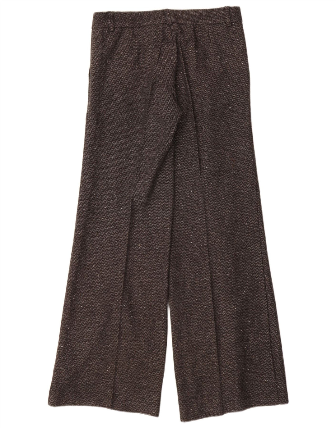 VINTAGE Womens Casual Trousers IT 40 Small W28 L32 Grey Herringbone