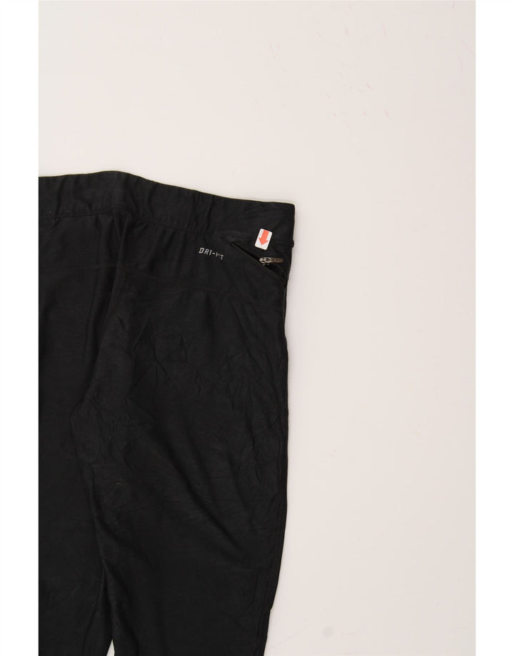 NIKE Womens Dri Fit Tracksuit Trousers UK 12 Medium Black Polyester Vintage Nike and Second-Hand Nike from Messina Hembry 