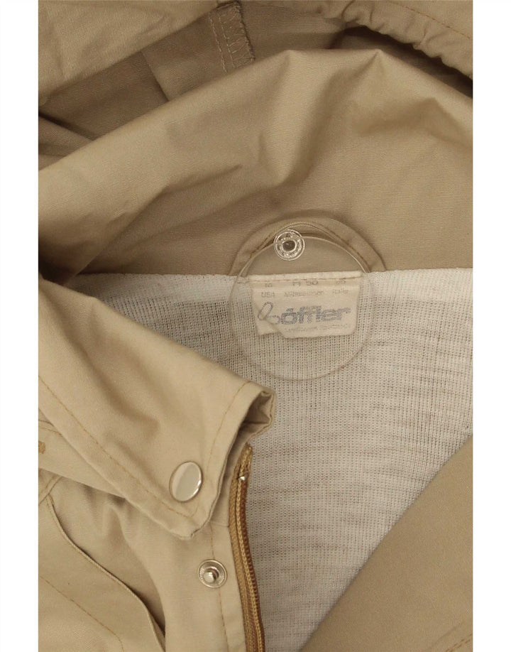 Loffler Mens Hooded Parka Jacket UK 38 Medium Beige