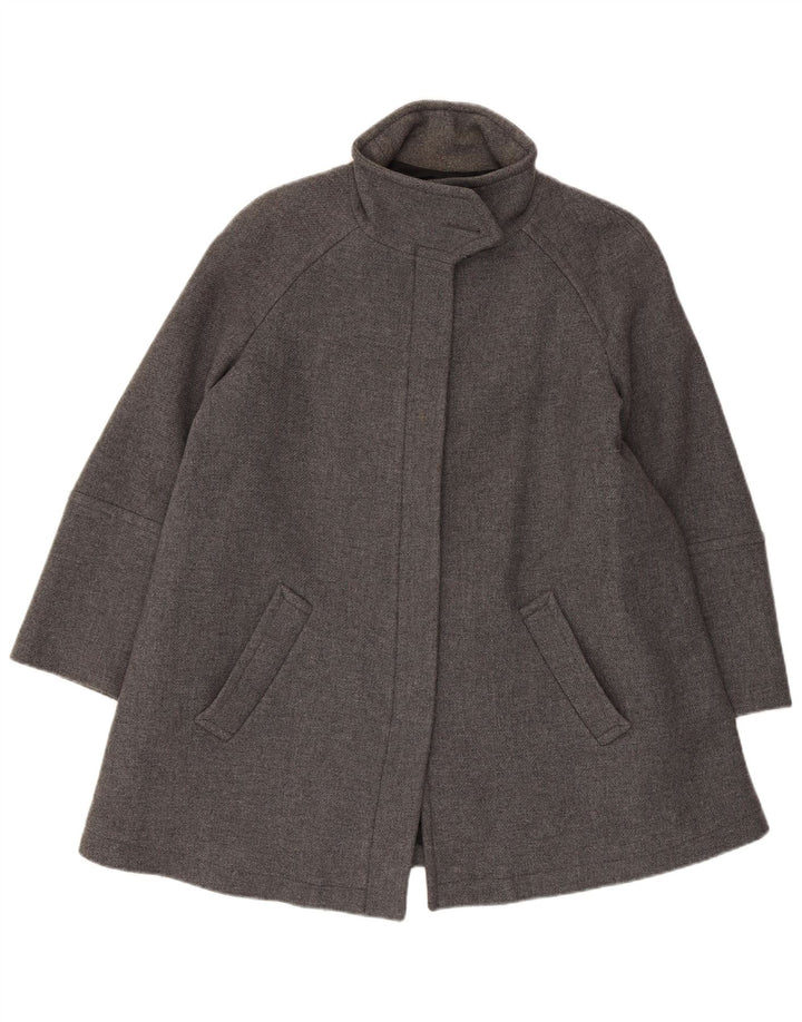 Zara Womens Overcoat UK 16 Large Grey Wool