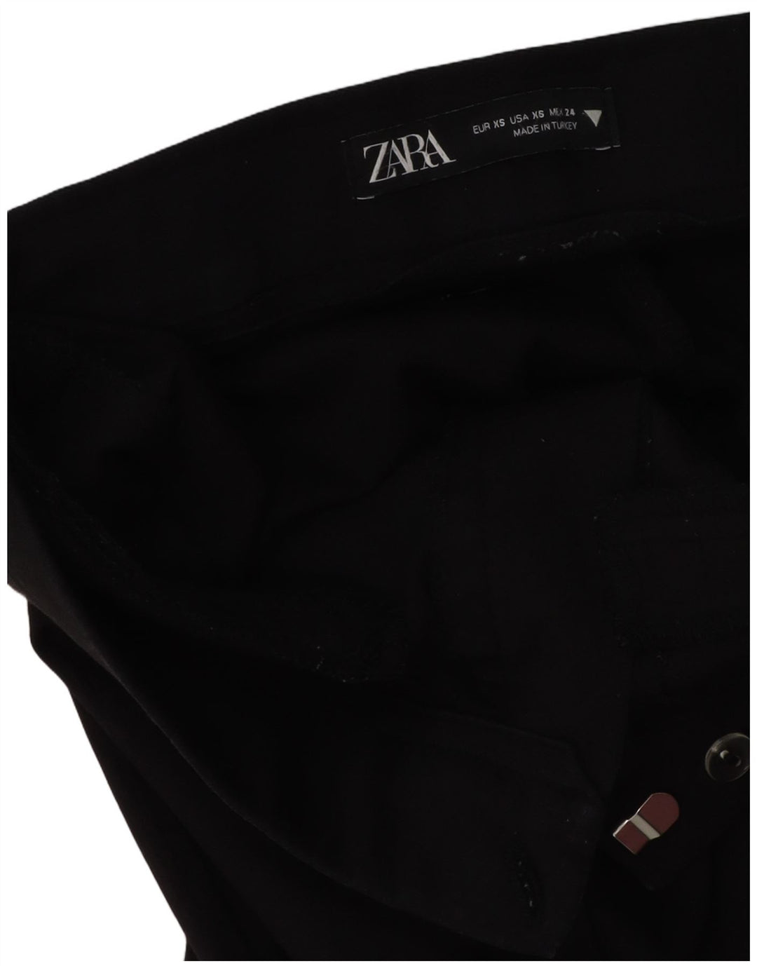 ZARA Womens Bootcut Casual Trousers XS W24 L25 Black