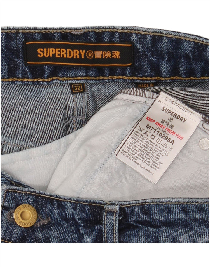 Superdry Mens Denim Shorts W32 Medium Blue Cotton