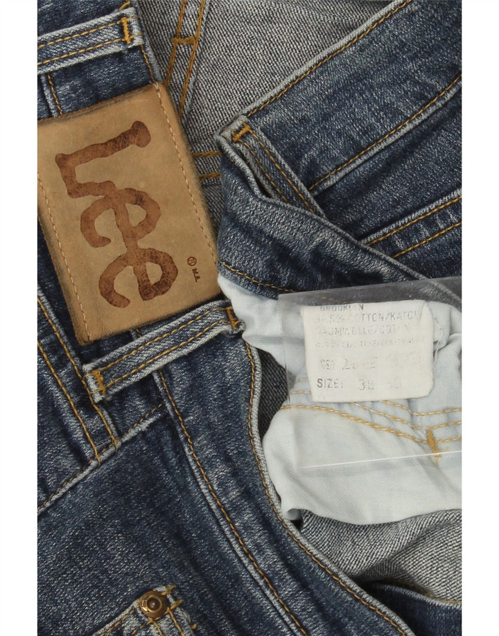 LEE Mens Brooklyn Straight Jeans W38 L30 Blue Cotton