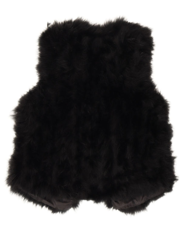 Riani Womens Fur Gilet UK 12 Medium Black Real Fur