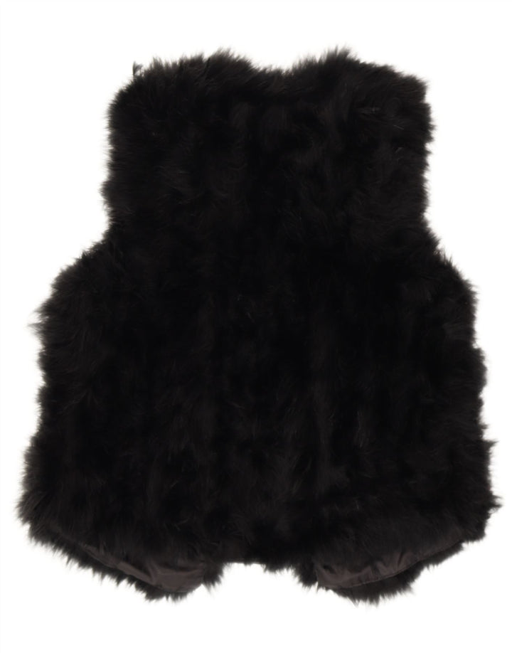 Riani Womens Fur Gilet UK 12 Medium Black Real Fur