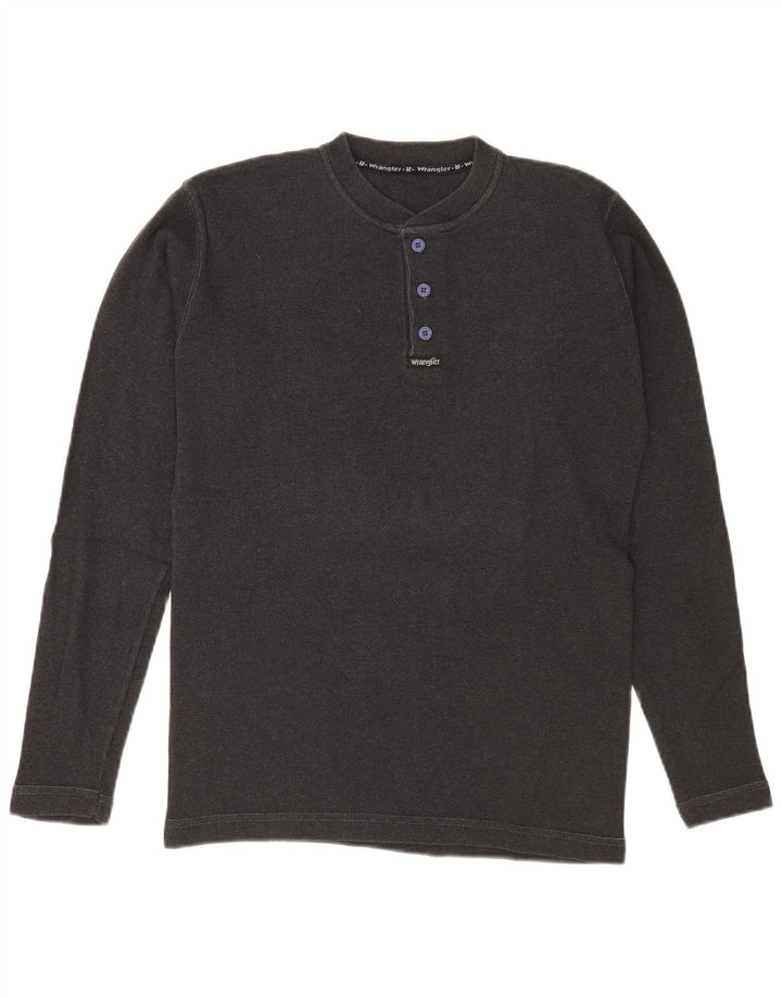 Wrangler Mens Top Long Sleeve Medium Grey Cotton