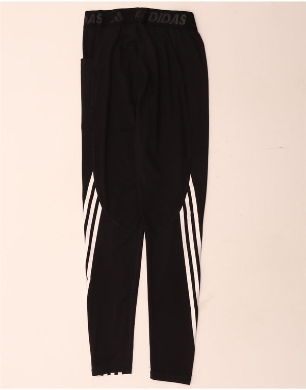 Adidas Womens Graphic Leggings UK 8 Small Black Polyester