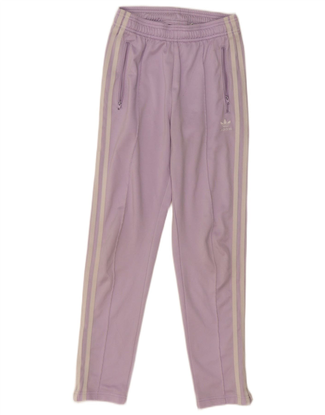 ADIDAS Girls Tracksuit Trousers 11-12 Years Purple Polyester