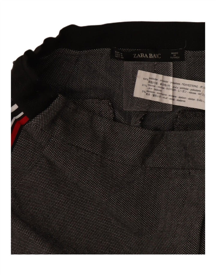 Zara Womens Cropped Trousers Medium W28 L25 Grey Polyester