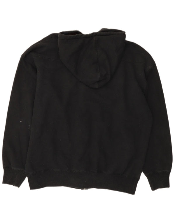 Hard Rock Cafe Mens Barcelona Graphic Zip Hoodie Sweater Large Black Cotton