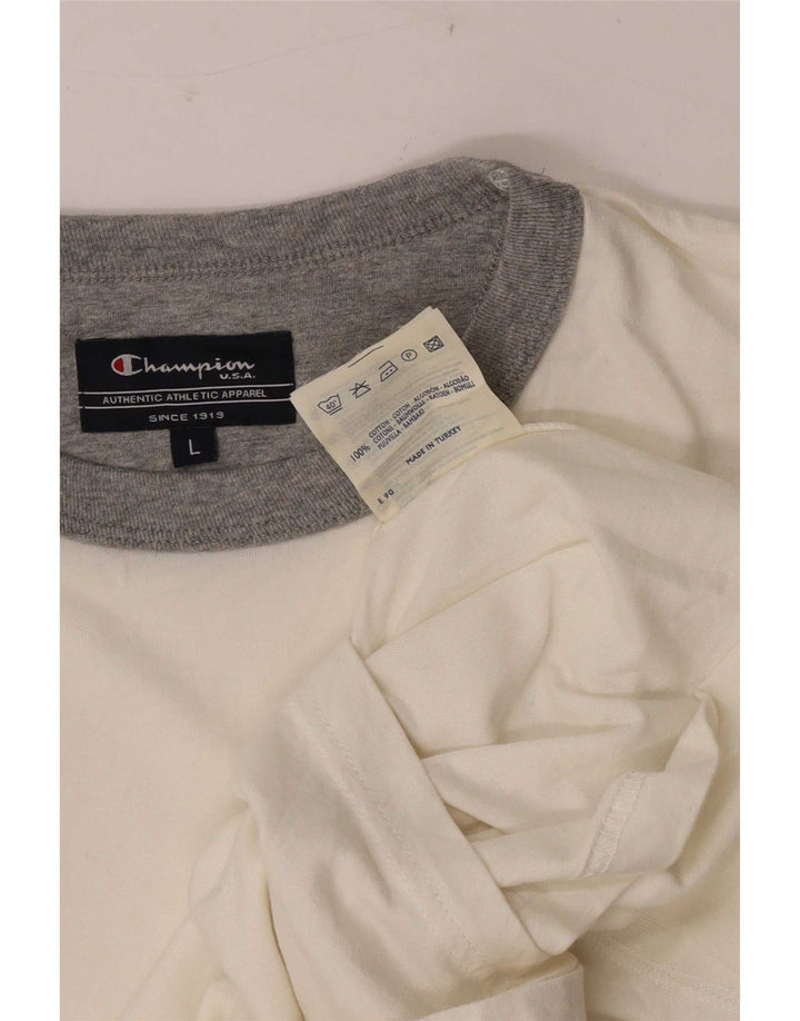 Champion Mens Vest Top Large White Cotton