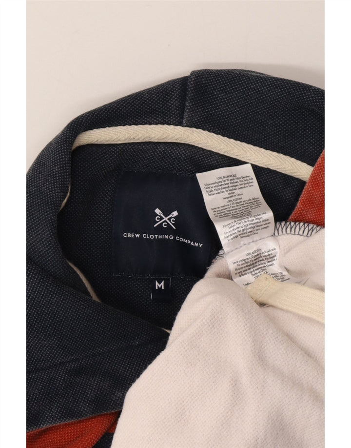 CREW CLOTHING Mens Hoodie Jumper Medium Red Striped Cotton