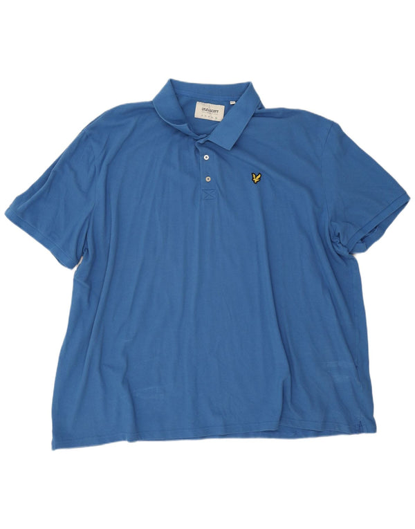 Lyle & Scott Mens Polo Shirt 5XL Blue Cotton