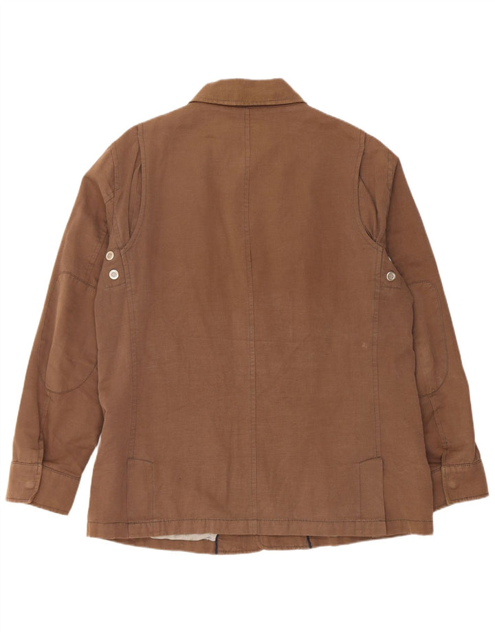 Gant Mens Utility Jacket UK 40 Large Brown Cotton
