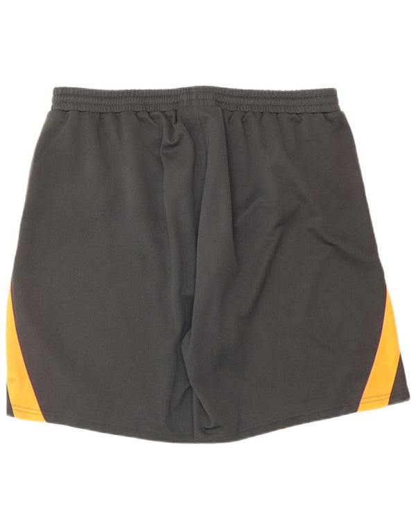 VINTAGE Mens Graphic Sport Shorts 2XL Grey Colourblock