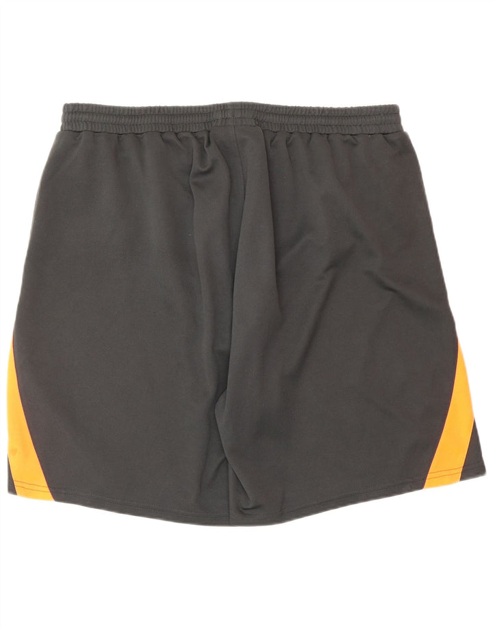 VINTAGE Mens Graphic Sport Shorts 2XL Grey Colourblock