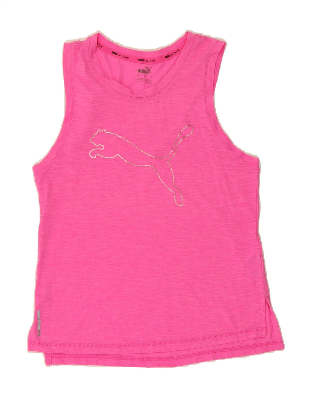 PUMA Womens Graphic Vest Top UK 10 Small Pink Polyester Vintage Puma and Second-Hand Puma from Messina Hembry 