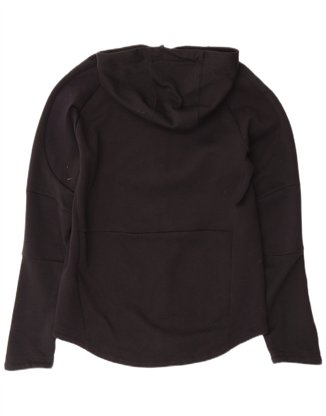 PUMA Womens Zip Hoodie Sweater UK 14 Medium Black Cotton