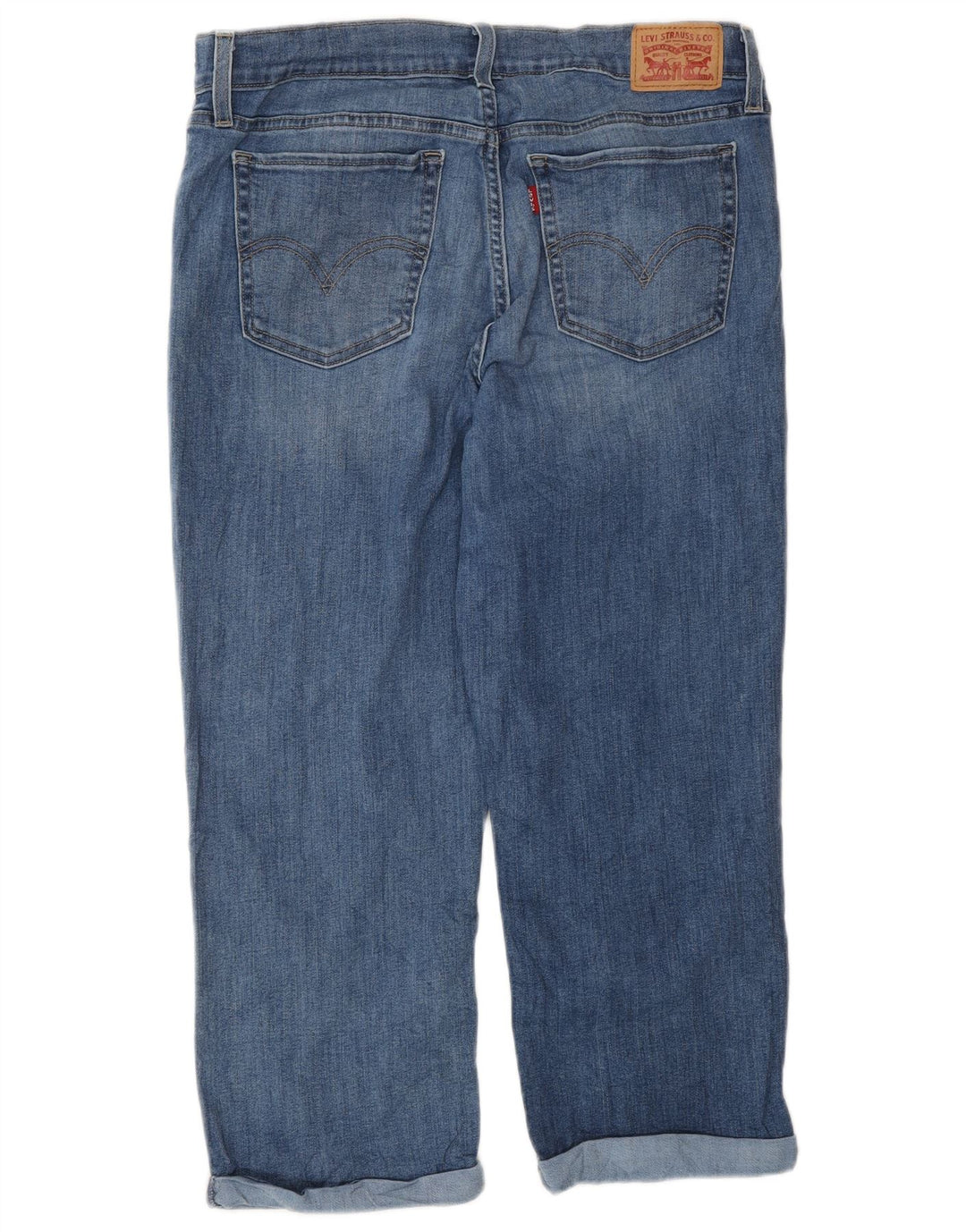 Levi's Womens Straight Capri Jeans W30 L22 Blue Cotton