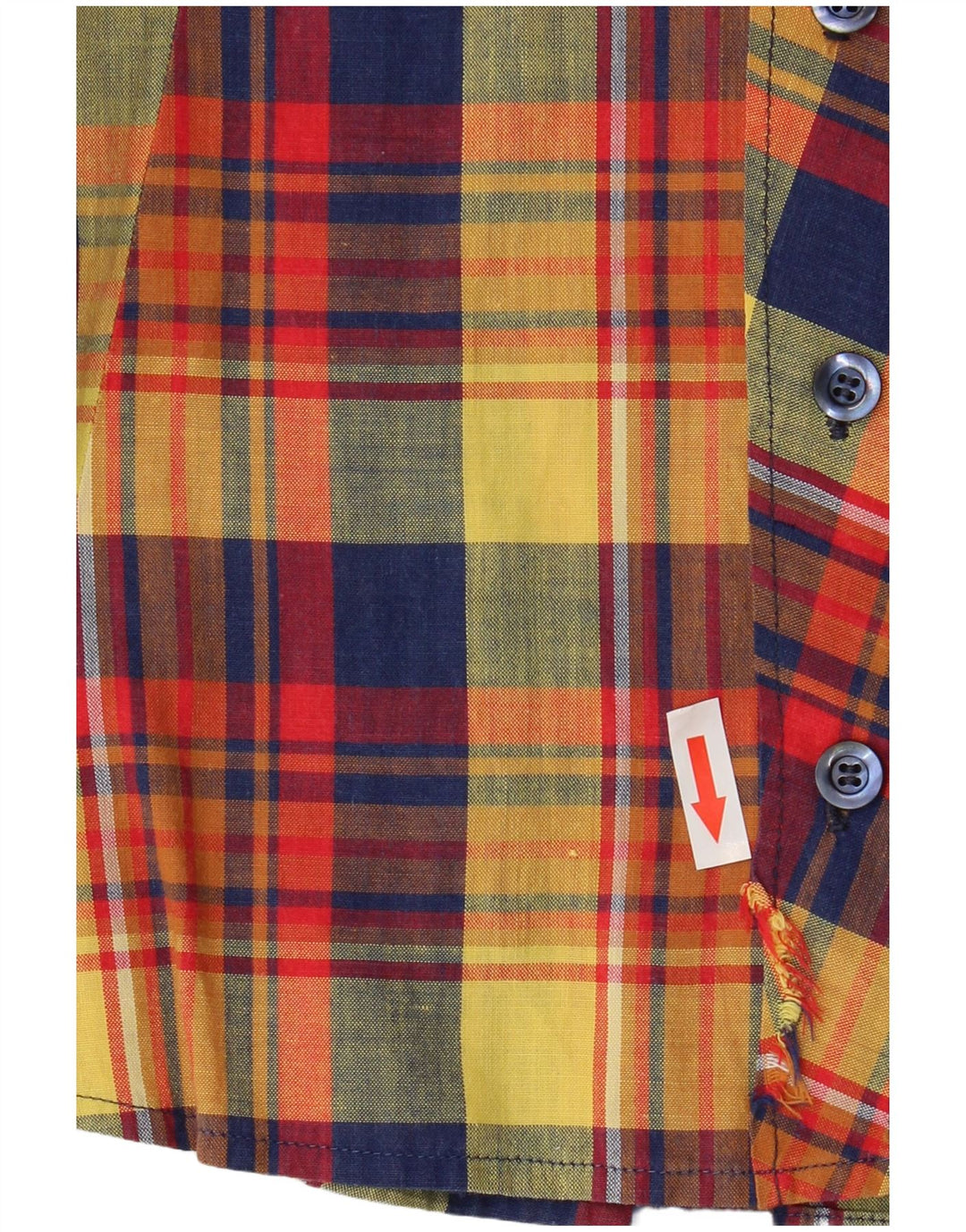 VINTAGE Womens Short Sleeve Shirt UK 10 Small Multicoloured Check