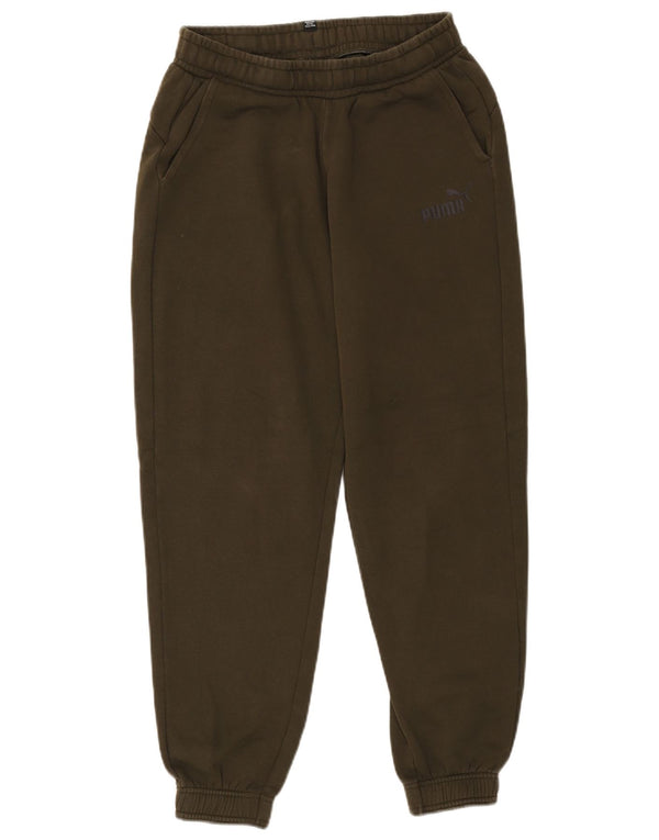 Puma Boys Tracksuit Trousers Joggers 15-16 Years  Khaki Cotton
