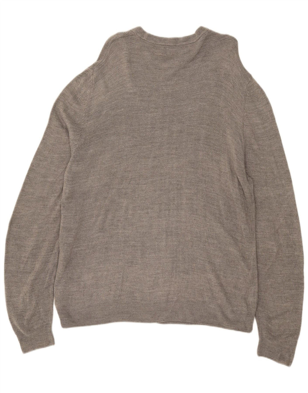 Marks & Spencer Mens Crew Neck Jumper Sweater 2XL Grey Acrylic