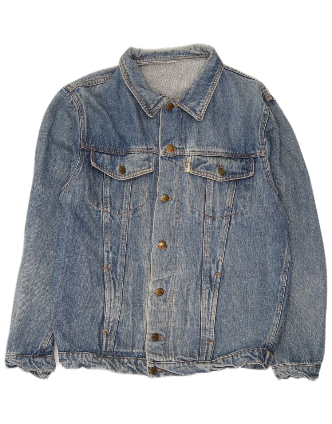 Vintage Mens Denim Jacket UK 38 Medium Blue