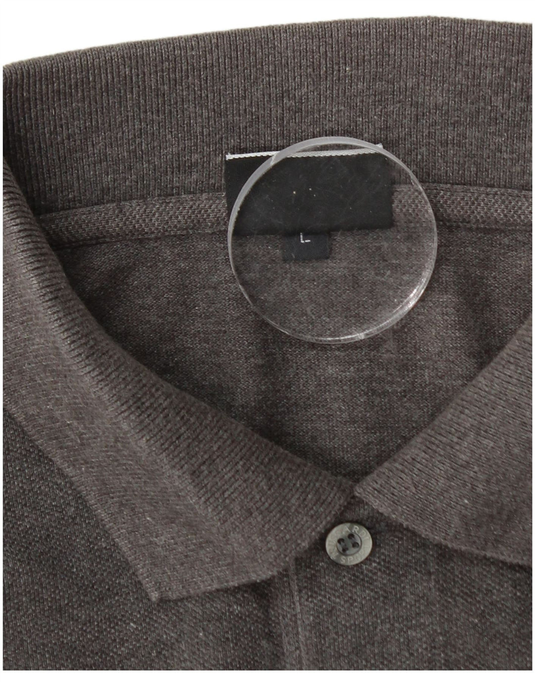 TRUSSARDI Mens Polo Shirt Large Grey Cotton