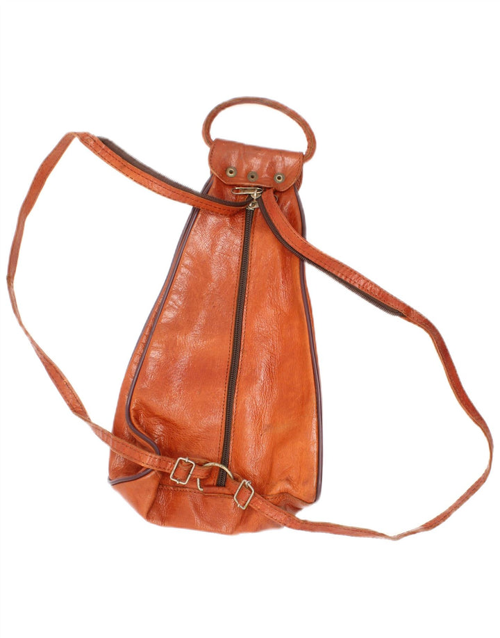 Vintage Womens Leather Backpack One Size L8 Brown