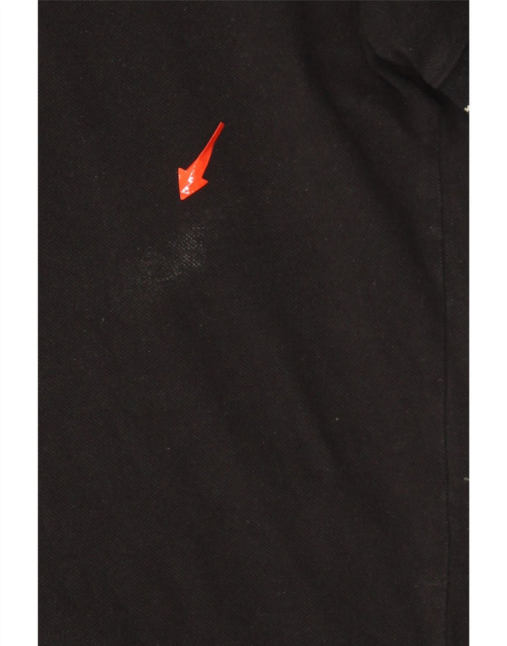 GAS Mens Polo Shirt Medium Black Cotton