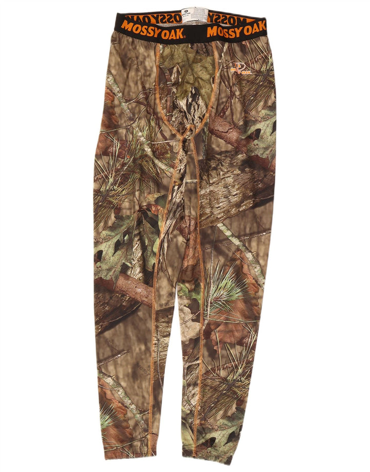 Mossy Oak Mens Graphic Leggings Medium  Khaki Camouflage Polyester
