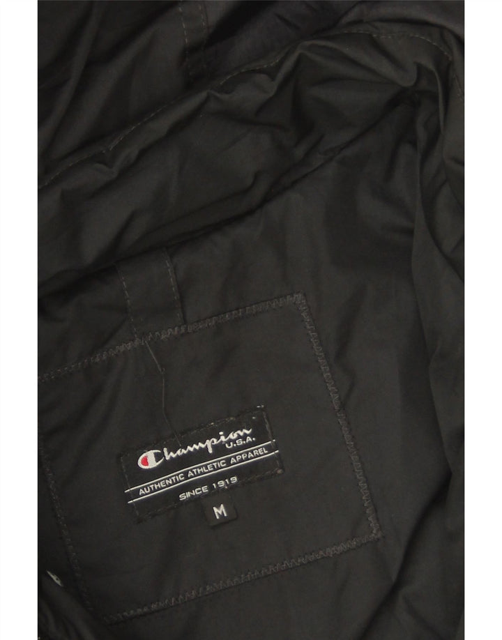 Champion Womens Hooded Padded Jacket UK 14 Medium Black Polyester