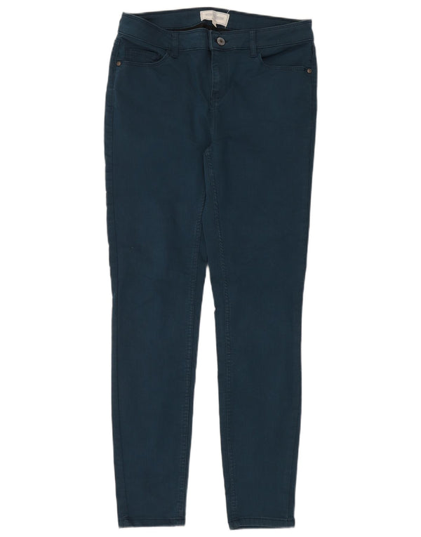 FAT FACE Womens Skinny Casual Trousers UK 12 Medium W30 L30  Navy Blue