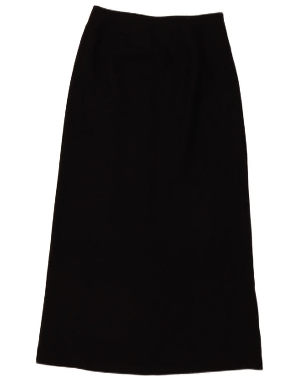 Hobbs Womens Maxi Skirt UK 8 Small W30  Black Wool