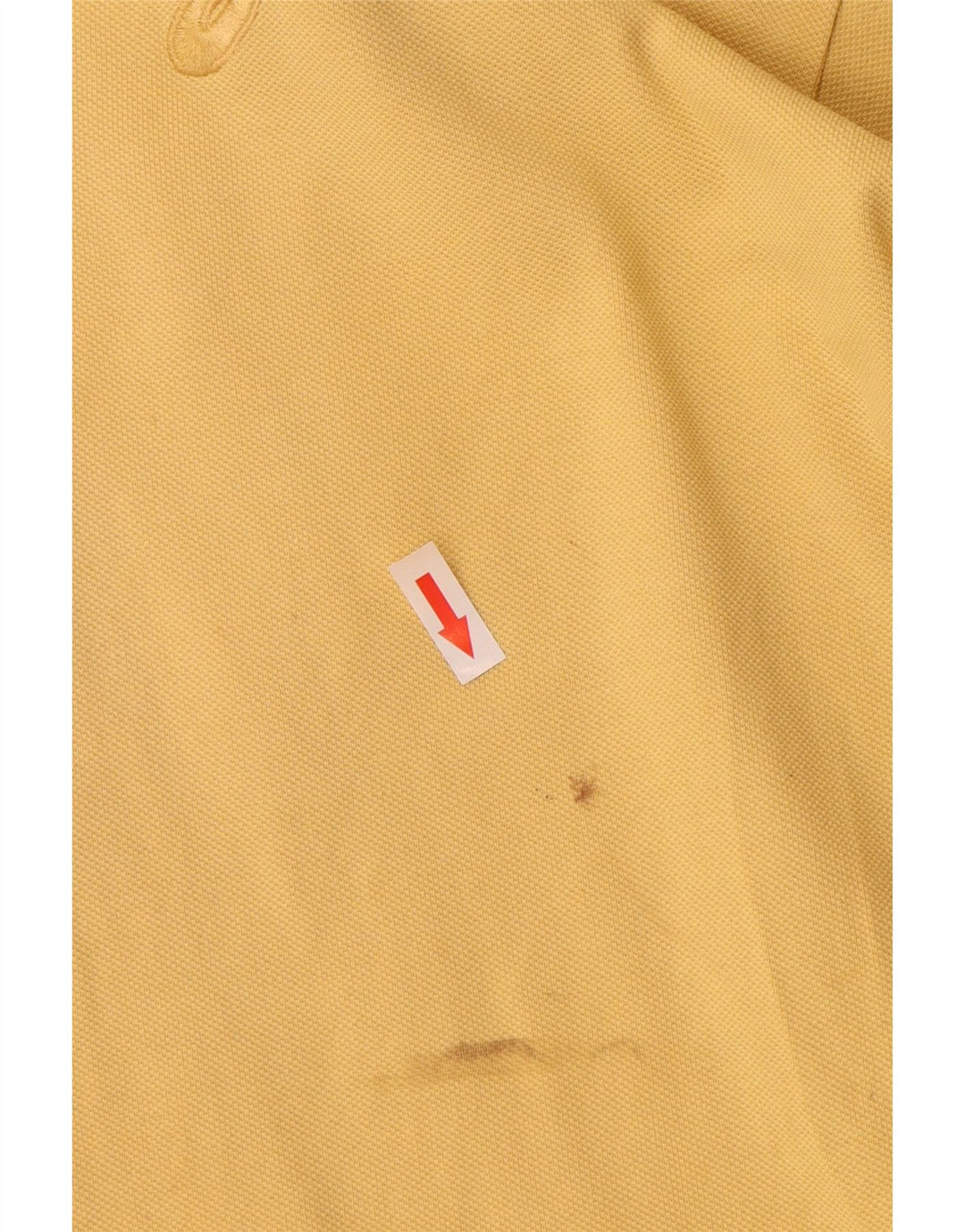 Asics Mens Polo Shirt Large Yellow Cotton