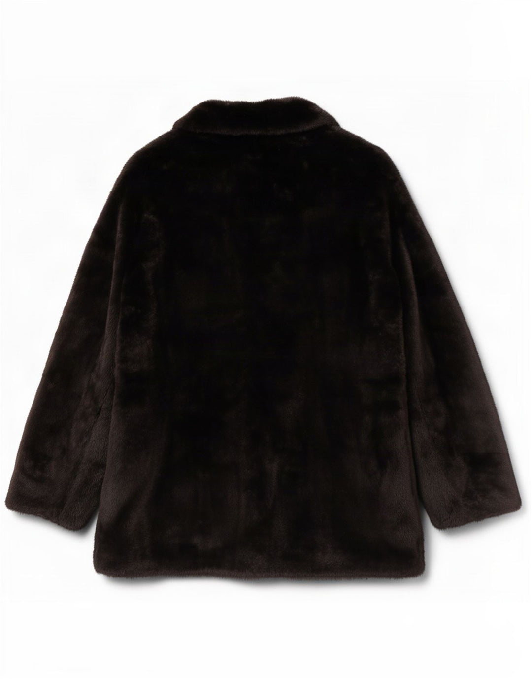Marks & Spencer Womens Faux Fur Jacket UK 14 Medium Black Polyester