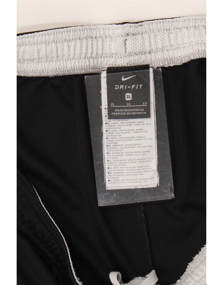 NIKE Mens Dri Fit Sport Shorts XL  Black Colourblock Polyester