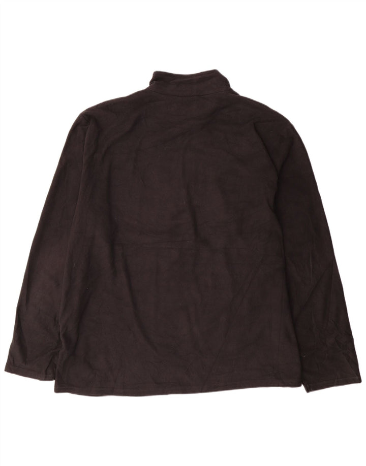 Mountain Warehouse Mens Zip Neck Fleece Jumper 3XL Black