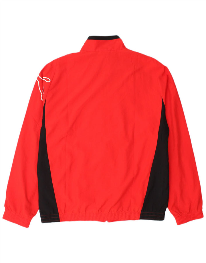 Puma Mens Graphic Tracksuit Top Jacket Large Red Colourblock Polyester