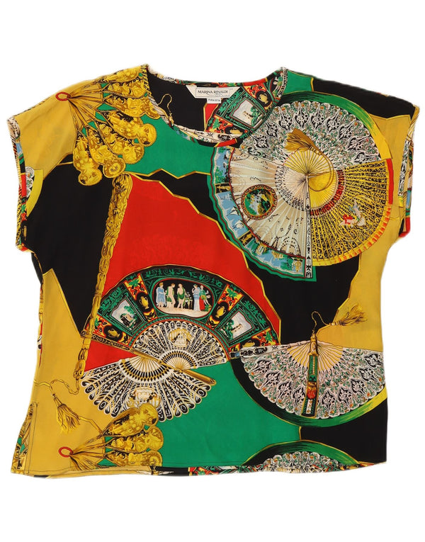 MARINA RINALDI Womens Oversized Blouse Top Size 23 Medium Multicoloured