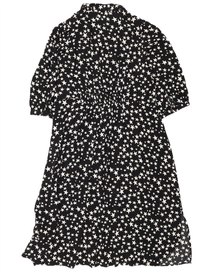 Marks & Spencer Womens Abstract Pattern Maxi Dress UK 18 XL Black